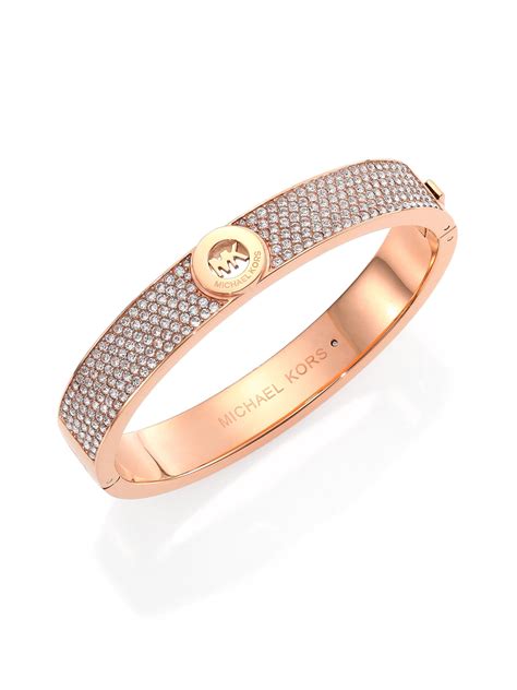 michael kors bracelet pink gold|michael kors gold bracelet women.